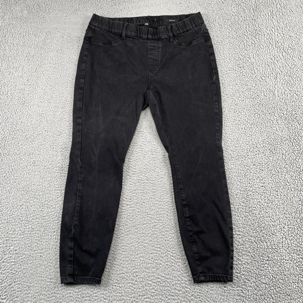 Judy Blue Jeans Women 14W Black Skinny Fit Pull On Stretch Denim JB88263